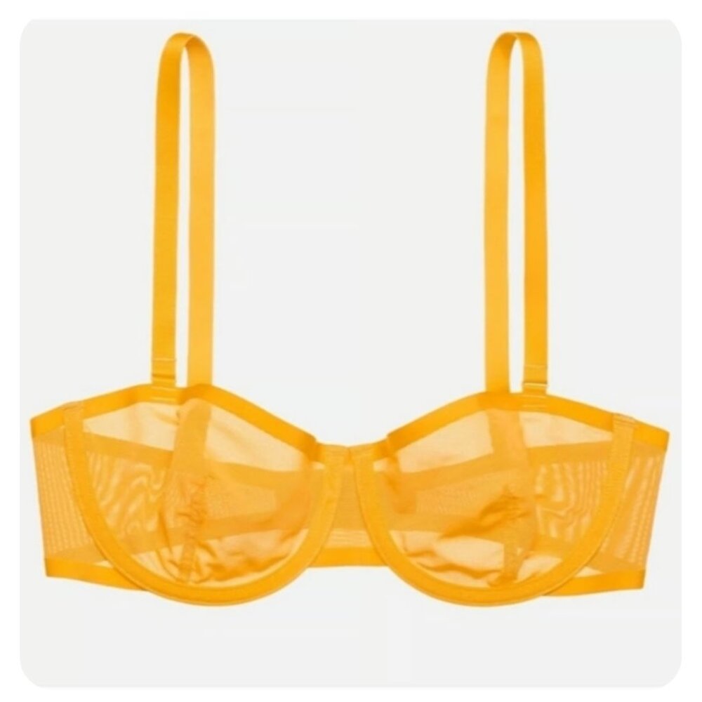 * Cuup Marigold The Balconette Mesh Underwire Bra sz 32B